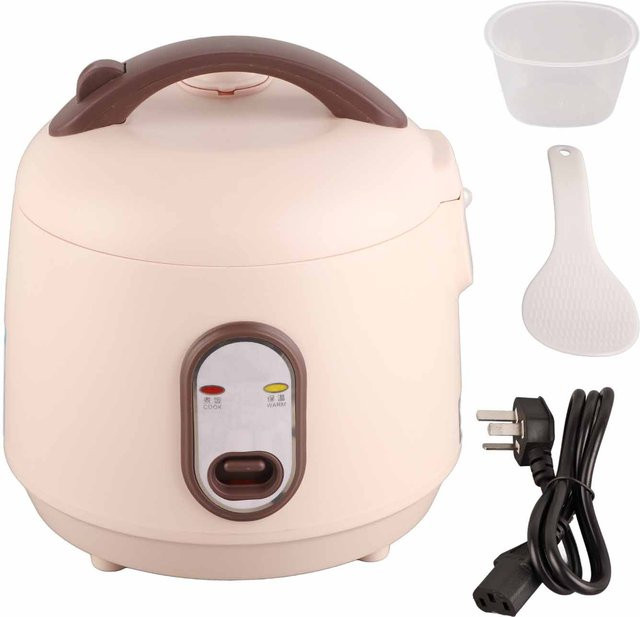 Aimo Mini-Reiskocher, multifunktionaler tragbarer elektrischer Reiskocher mit Antihaftbeschichtung, Weiß, 2 l - Bild 1
