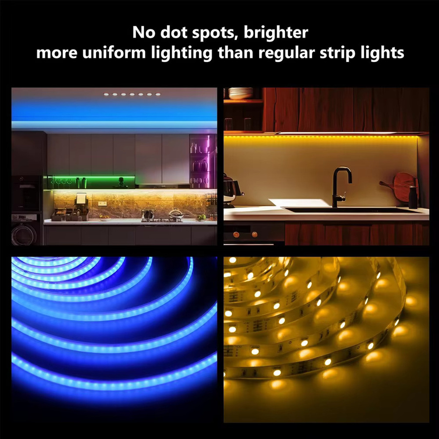 YSRSAI Zigbee COB LED Streifen RGB Multicolour DC24V mit 840 LEDs/m für TV, Schlafzimmer und Party, kompatibel mit Google Assistant und Amazon Alexa - Bild 4