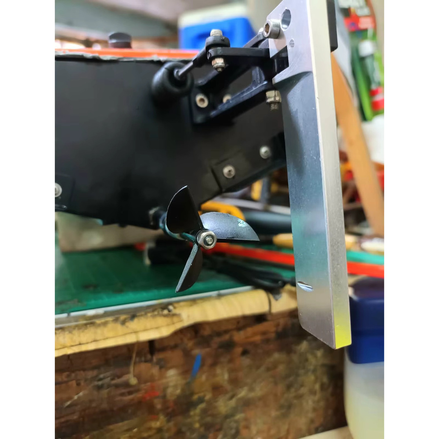 HobbyCorki RC-Boot Lenkruder mit Saugfunktion, Zubehör, Metall, Grau - Bild 2