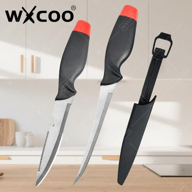 WXCOO Fischfiletmesser aus Edelstahl als ultrascharfes Ausbeinmesser und Mehrzweck-Fleischbeil für Sushi und Obst - Bild 1