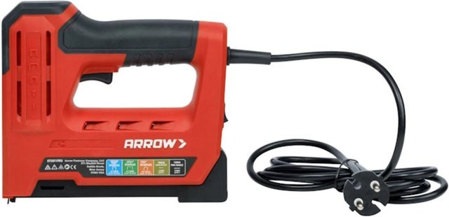 Arrow Elektrotacker ET501F für Klammern 10 mm - 14 mm und Nägel in Rot-Schwarz - Bild 1