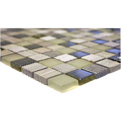 HuH Mosaik Mosaikfliese Wandbelag aus Glas in Grau, B/H: 30 x 30 cm - Bild 2