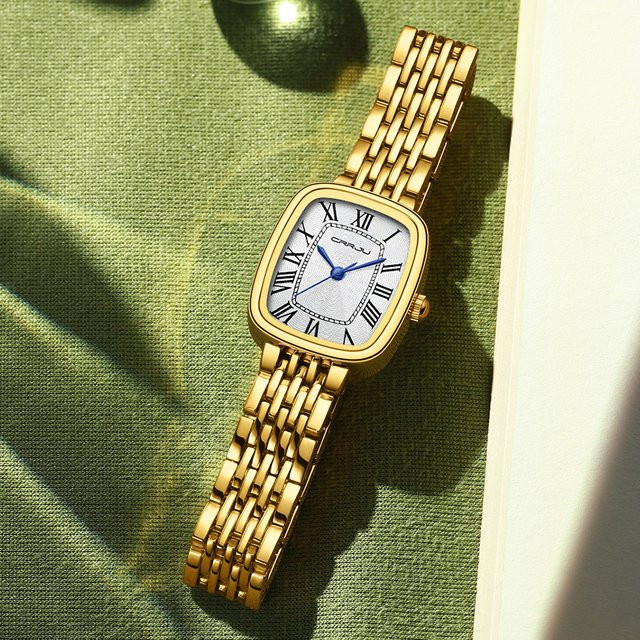Curren Armbanduhr, Gold, Edelstahl, Quarz, Rechteckig, Damen, Vintage - Bild 1