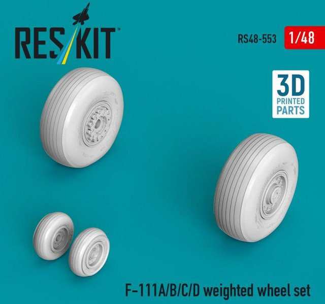 ResKit Models F-111A/B/C/D Weighted wheel set, 3D Printed - Bild 1