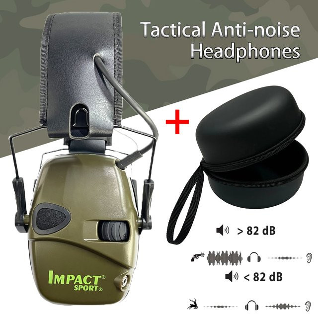 Bew Elektronisches Schieß-Headset mit Hör- und Klangverstärkung als faltbarer Anti-Lärm-Ohrenschützer im Over-Ear-Design - Bild 1