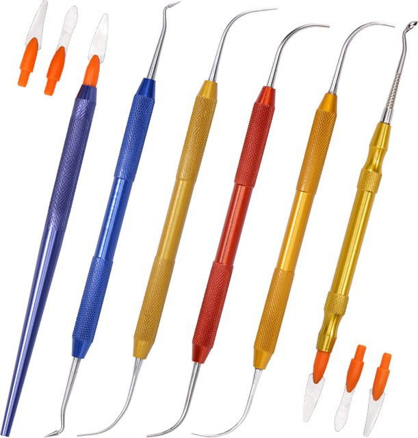 Professionelles Doppel-Enden Carving-Werkzeug für Gips, Harz und Wachs mit Metallklinge und Spachtel zum Gravieren und Modellieren - Bild 1