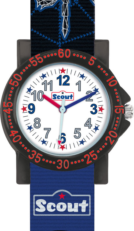 Scout Jungenuhr The It-Collection 280375020 in Blau mit Spinnenmotiven und analogem Rundzifferblatt - Bild 2
