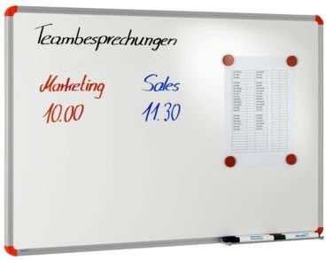 Ultradex Einsatz-Whiteboard magnethaftend in Silber/Weiß, B: 120 cm, H: 90 cm - Bild 1