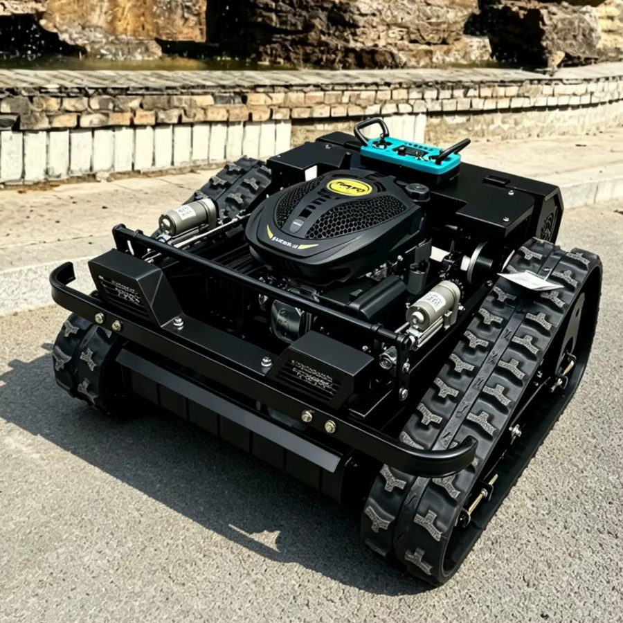 ENSENK Kleiner Raupenmäher mit Viertaktmotor, ferngesteuerter Roboter-Unkrautbekämpfer mit Kettenantrieb für Landwirtschaft und Gewerbe - Bild 3
