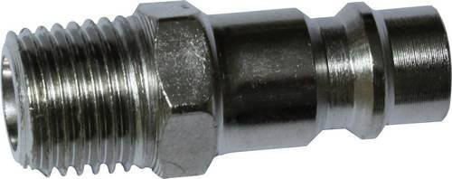Aerotec Stecknippel 1/2 mit Aussengewinde aus Messing in Silber - Bild 1