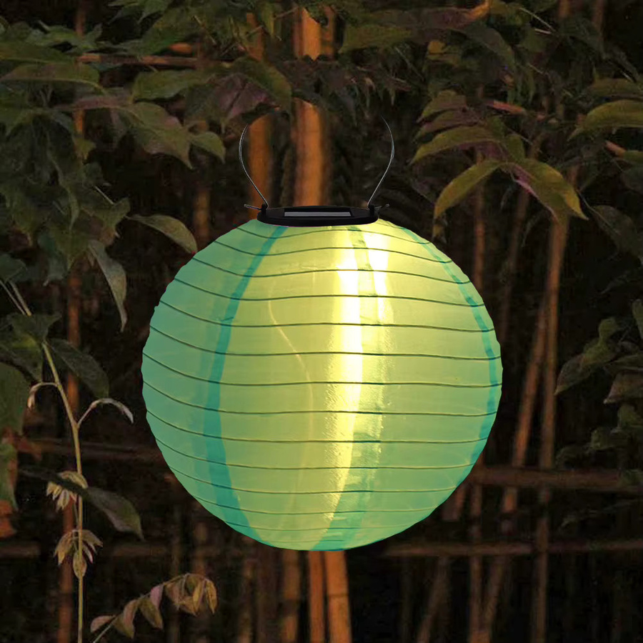 Shunmaii LED Solar Laterne Blau, 8 Zoll, IP55 Wasserdicht, Hängelampe für Garten und Outdoor-Dekoration - Bild 2