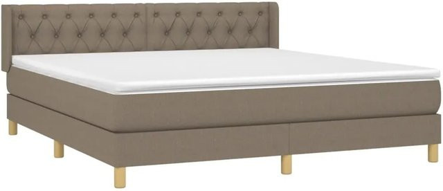 vidaXL Boxspringbett mit Matratze Hybrid-Design in Taupe und Beige, B/T/H: 160 x 203 x 78 cm - Bild 1