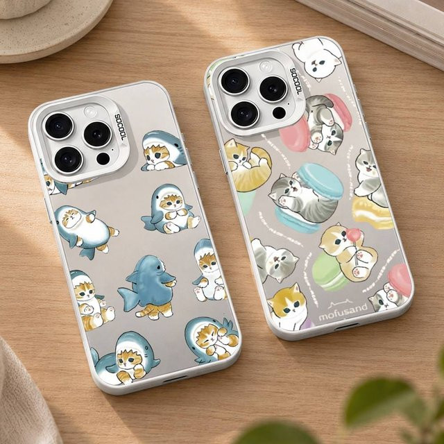M-mofusand Katzen Premium Handyhülle für iPhone 17 16 15 14 13 12 11 Pro Max und Mini, stoßfeste und schlanke Schutzhülle - Bild 1