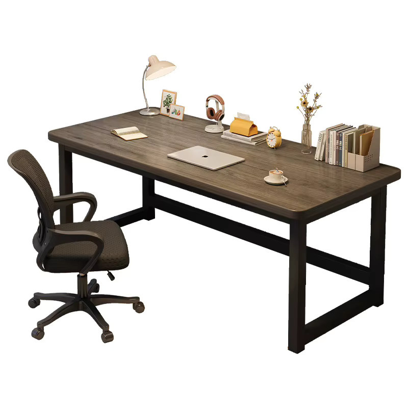 LEWEN Büroschreibtisch modern in Braun mit Holz-Desktop und Stahlrahmen für dein Home Office - Bild 1