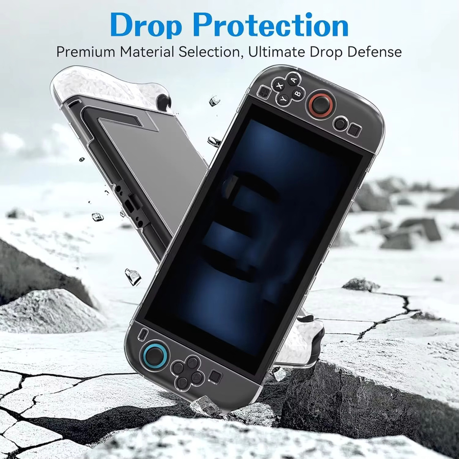 TECTINTER Schutzhülle für Nintendo Switch 2 aus PC und TPU, Transparent, Joystick Controller Cover Skin Protector - Bild 3