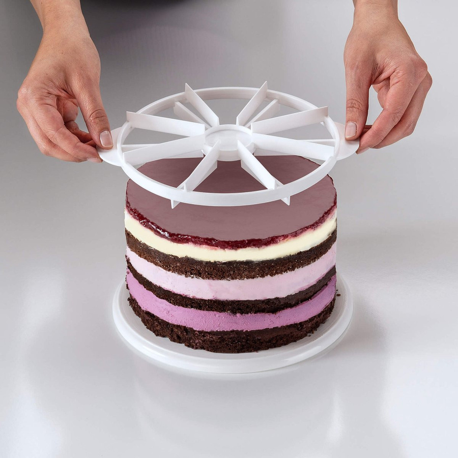 Dr. Oetker Tortenteiler Little Layer Cakes Pastry Wheel in Weiß, 6 bis 8 Stück - Bild 3