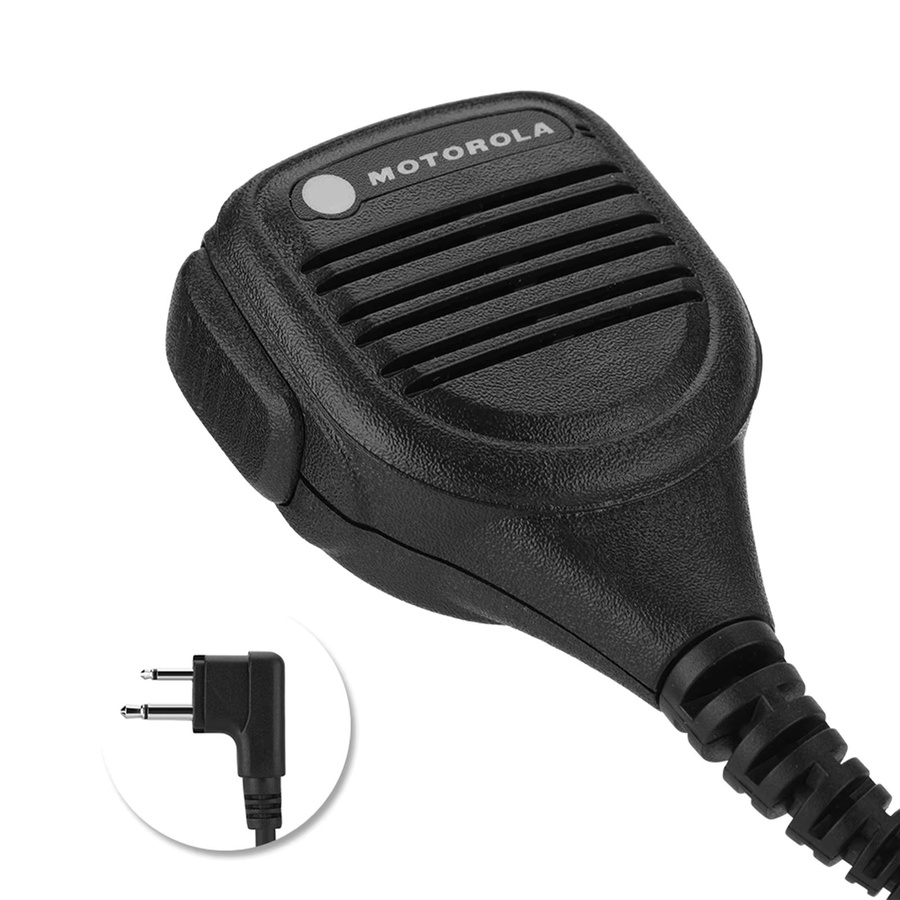 Handmikrofon mit 3,5 mm Klinkenanschluss und Stahlgürtelclip in Schwarz für Walkie-Talkies und Radios - Bild 5