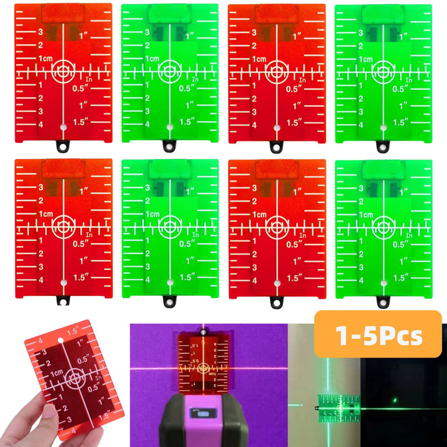 ALLOYSEED Laser-Nivellierzieltafel für rote oder grüne Linienstrahlen in den Einheiten Zoll und cm - Bild 2