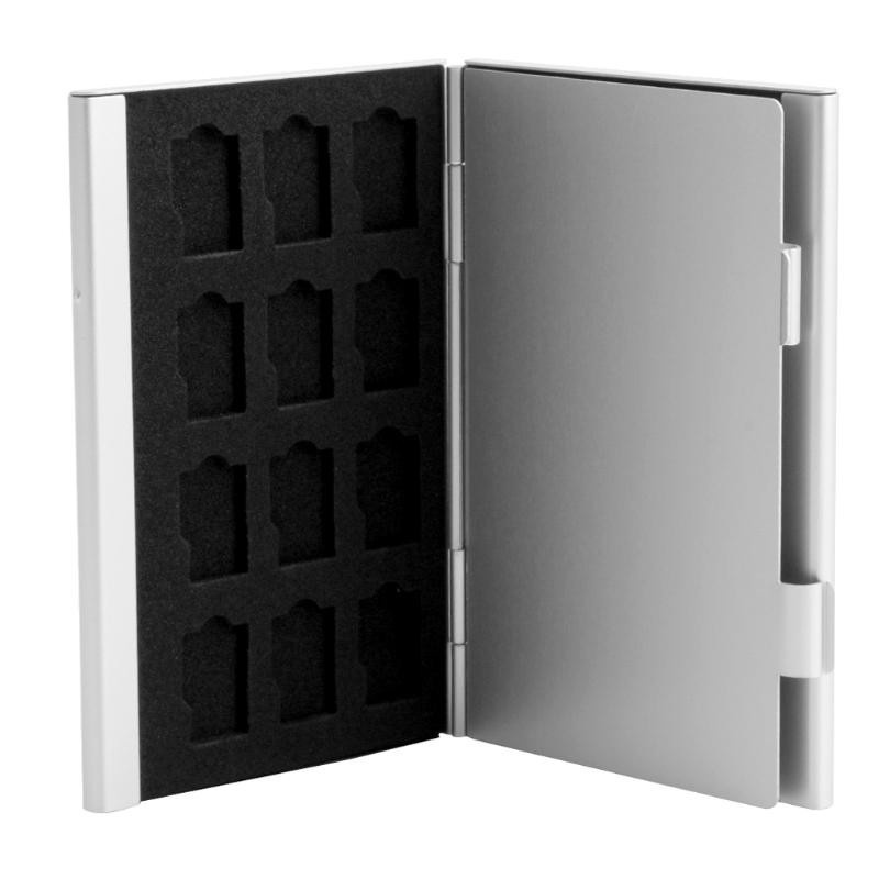 Mr. Dark Aluminium-Speicherkarten-Aufbewahrungskoffer für 24 TF-Micro-SD-Karten in Silber - Bild 6