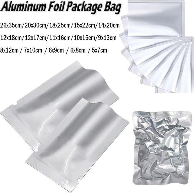 Silberfarbene Aluminium Vakuumversiegelungsfolienbeutel zur Aufbewahrung von Kaffee, Gewürzen und Pulver - Bild 1