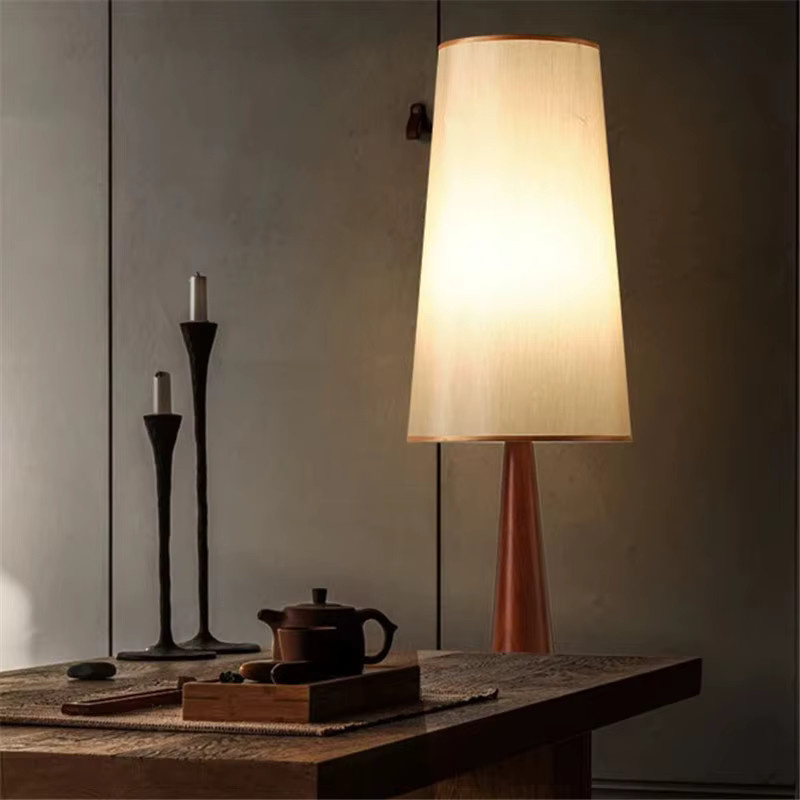 HomeLover Mid Century Stehlampe im Wabi Sabi Design aus Naturholz in Beige und Braun - Bild 3