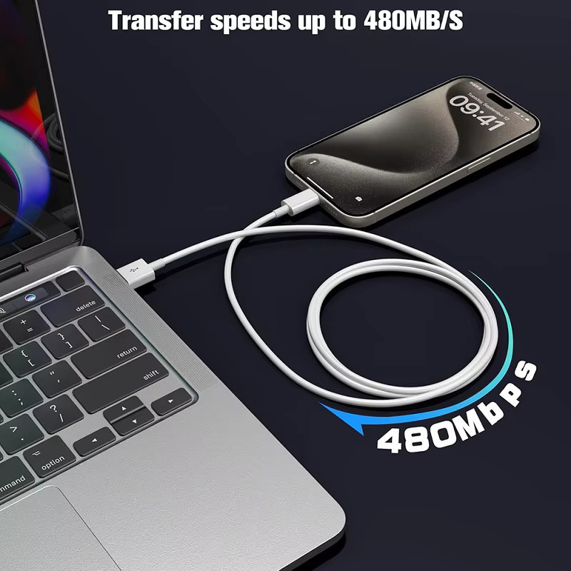 GeydrQ USB-A auf USB-C Ladekabel 30W Datenkabel für Samsung, Huawei und Xiaomi in Schwarz oder Weiß - Bild 6