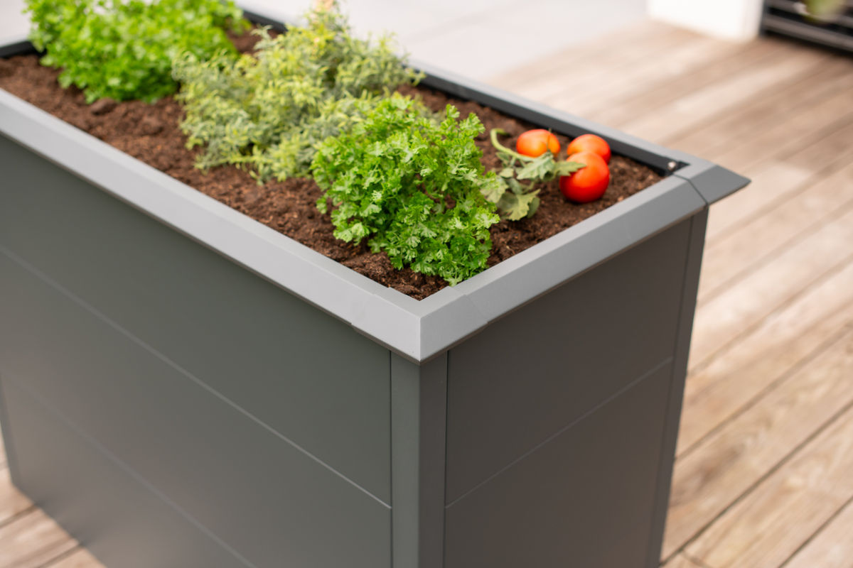 Westmann Hochbeet Primus M aus verzinktem Stahl in Anthrazit B/H/T: 100 x 77 x 50 cm - Bild 7
