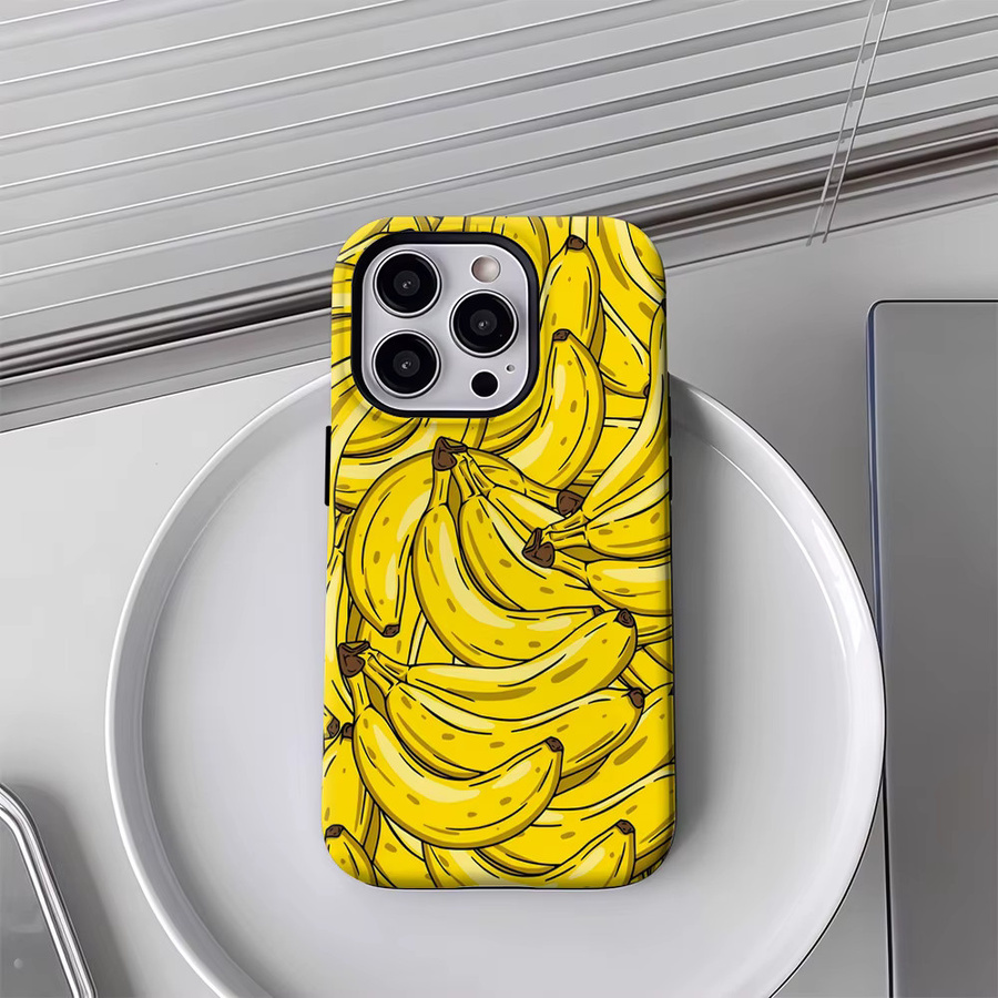 Banana Wave Magnetische Handyhülle für iPhone 17 16 15 14 13 Pro Max Plus Gelb Robuste Einzel- und Doppelschicht-Schutzhülle - Bild 4