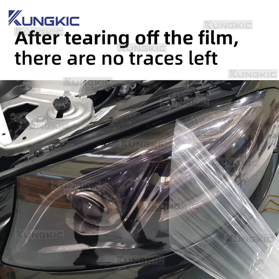 KUNGKIC Scheinwerferfolie für Mercedes Benz AMG C-Klasse W204 C63, transparent, geräuchert und kratzfest - Bild 2