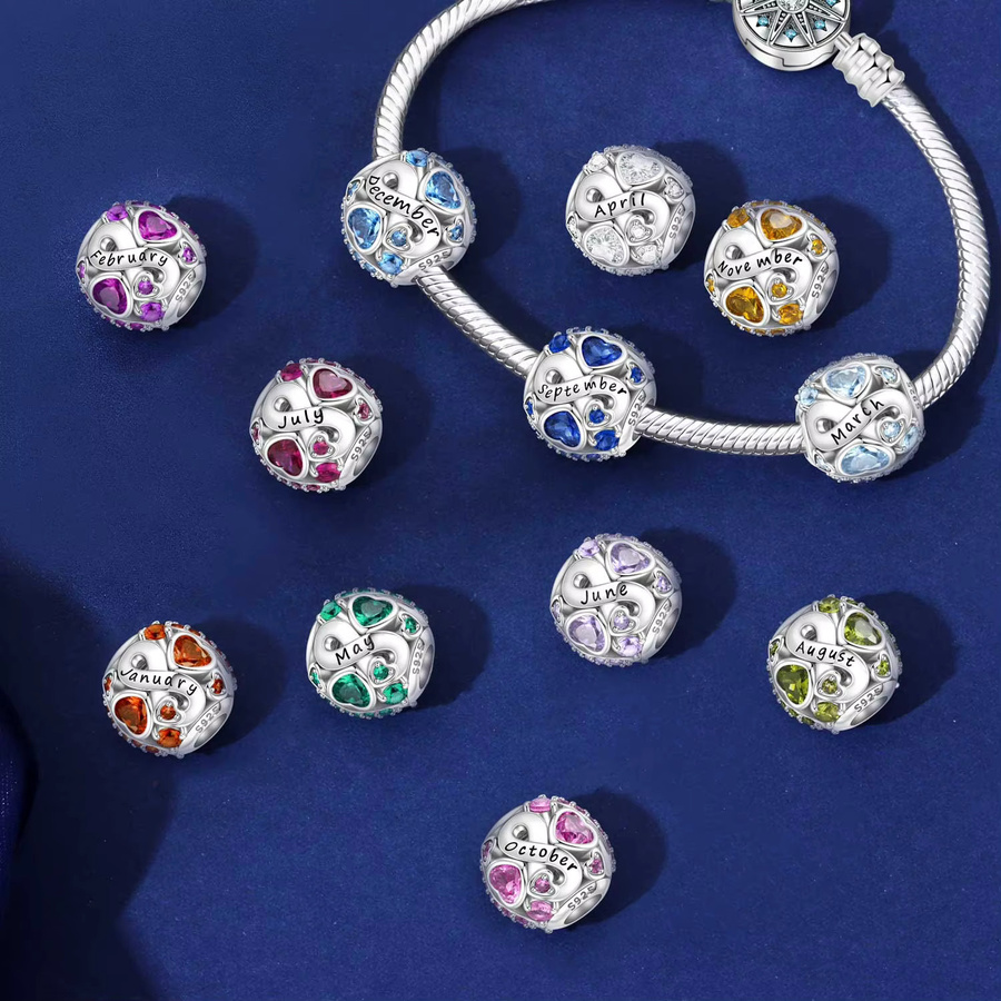 PANPOKI Charm Anhänger, 925 Silber, Zirkonia, Herz - Bild 1