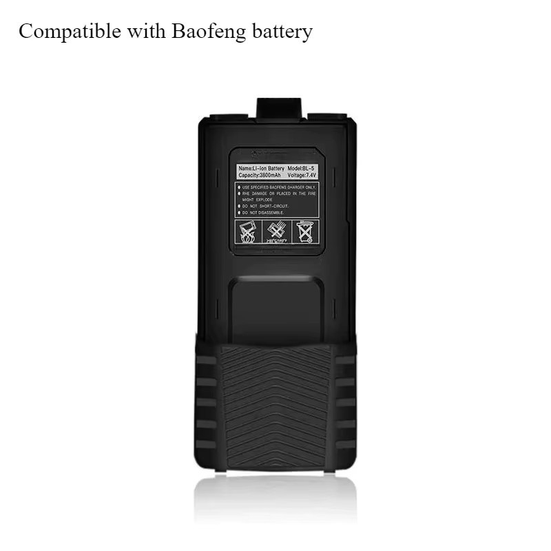BaoFeng Akku für Walkie Talkie UV-5R Plus, 7,4 V, 3800 mAh, Schwarz - Bild 2