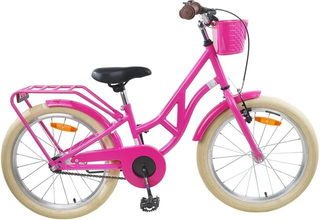 vidaXL Kinderfahrrad, 24 Zoll, Dunkelrosa, für 8-12 Jahre Alt - Bild 1