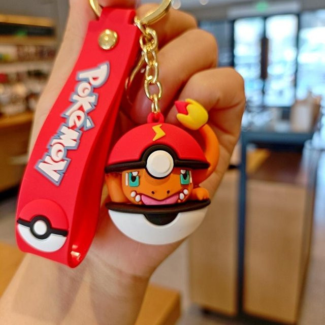 YIRAN Jewelry Schlüsselanhänger Pokemon Ball Squirtle Glumanda, Unisex - Bild 1