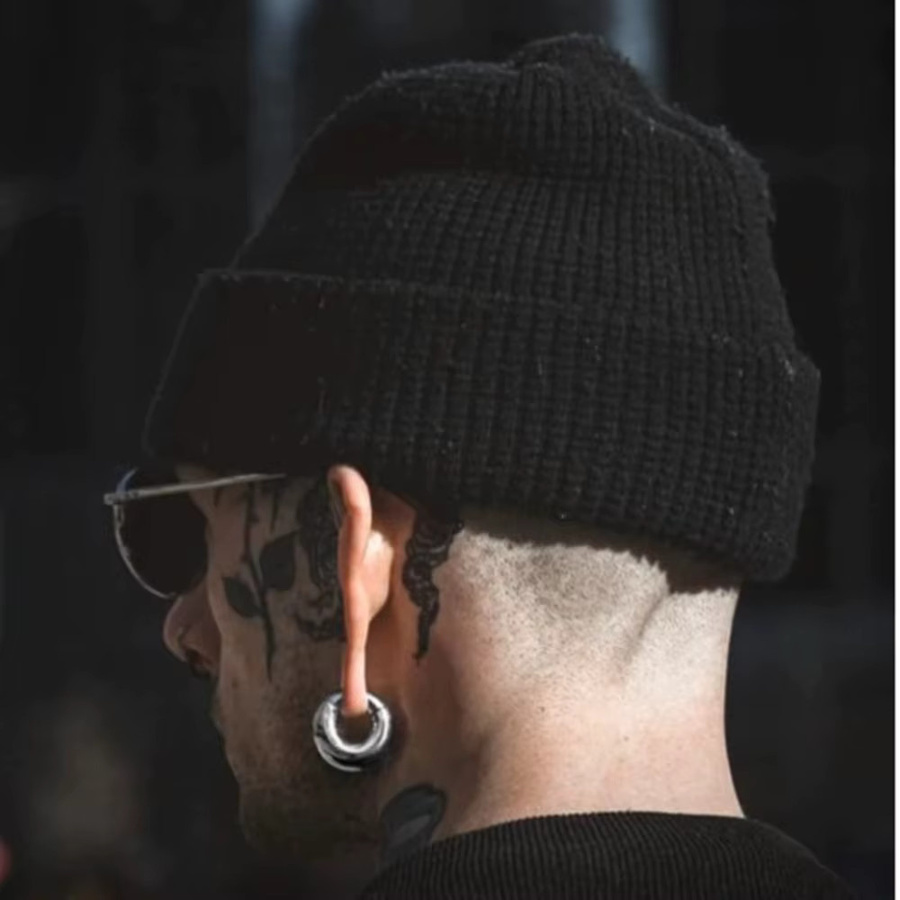 Casvort Ohrgewichte Plugs, Edelstahl, Silber, Unisex - Bild 3