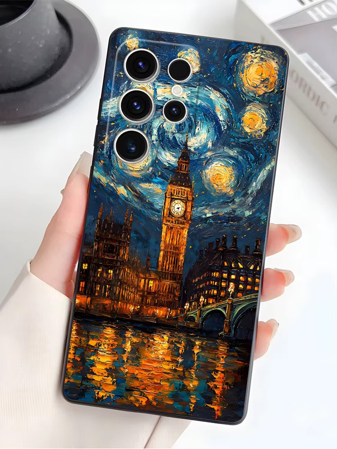 Van-Gogh Handyhülle für Samsung Galaxy S23 Ultra S24 S25 S26 S21 FE S20 Plus und weitere Modelle, Multicolor, Soft Phone Cover - Bild 5