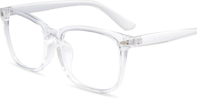 Quadratische Korrektionsbrille, Vollrand, Kunststoff, weiß, Unisex - Bild 1