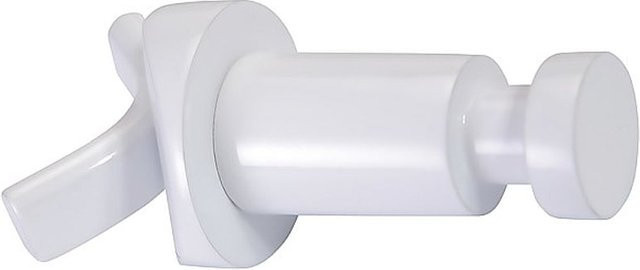 BAWELL Heizkörperhaken Komaxit aus Messing in Weiß zum Festschrauben, B/T/H: 8,0 x 3,2 x 3,2 cm - Bild 1