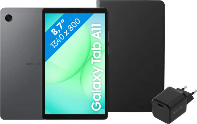 Samsung Galaxy Tab A11 8,7 Zoll Tablet mit 64GB Speicher, Wi-Fi und 4G/LTE in Grau inklusive Basis Zubehörset - Bild 1