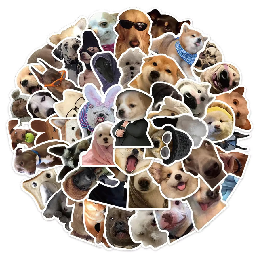 GOGOTU Meme-Hunde-Aufkleber, 50-teiliges Set, multicolor - Bild 3