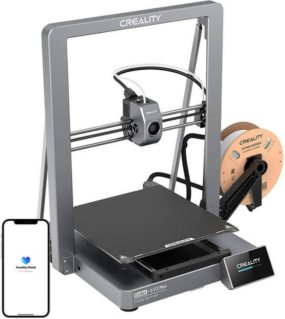 Creality 3D-Drucker Ender-3 V3 Plus FDM mit Wi-Fi und Ethernet in Schwarz/Grau - Bild 2