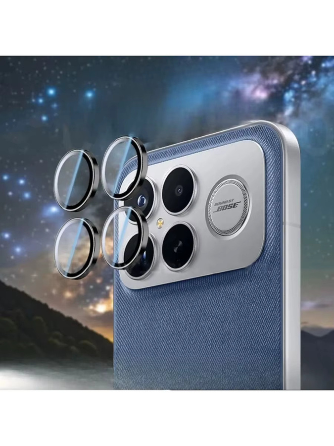 Transparenter Metall Kamera Objektiv Schutzring für Xiaomi Poco F8 und Poco F7 Ultra Pro in Silber - Bild 4