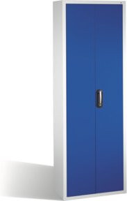 C+P Magazinschrank aus Stahl mit 9 Böden und Türen, Front Enzianblau, Korpus Lichtgrau, H: 198,0 cm, B: 70,0 cm, T: 30,0 cm - Bild 1