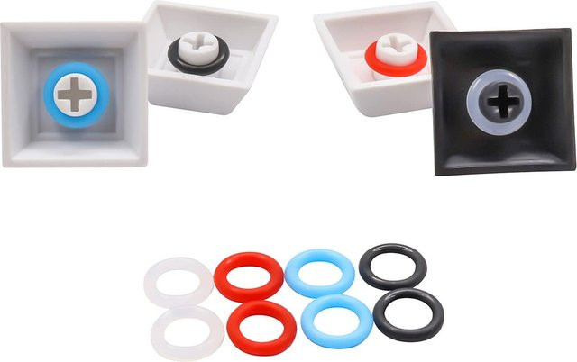 139 Stück transparente Gummi-O-Ringe als Tastaturdämpfungsringe und stoßdämpfende Dichtungen kompatibel mit Cherry MX mechanischen Tastenschaltern - Bild 1