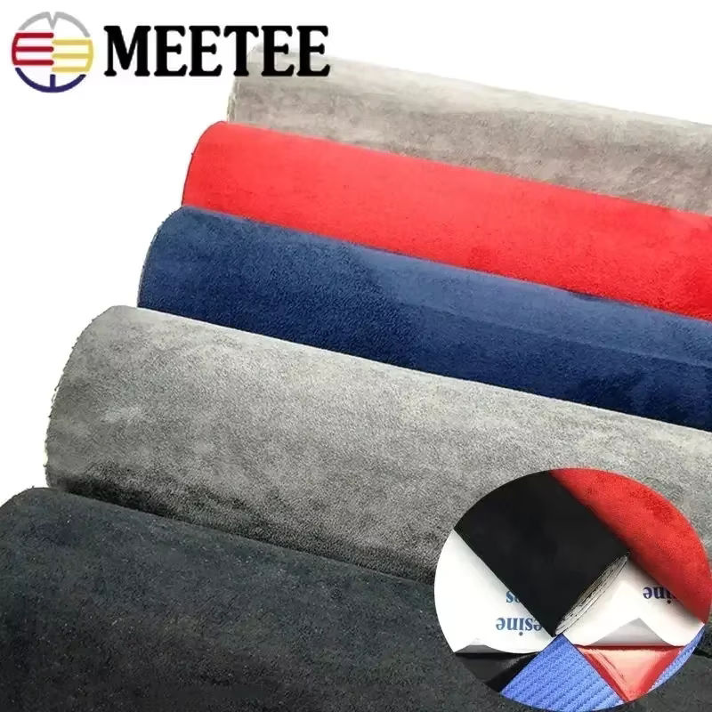 Meetee Selbstklebender Stoff in DarkGray aus Kunstleder und Wildleder für DIY-Besatz und Auto-Innentüren, B/H: 20 x 30–100 x 143 cm - Bild 2