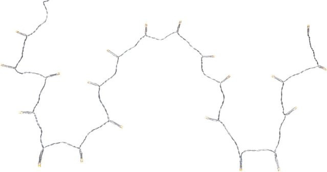 Globo LED-Lichterkette aus Metall mit 20 LEDs in Warmweiß und transparenten Elementen, Länge: 190 cm - Bild 1