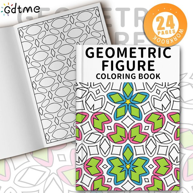 Malbuch für Erwachsene mit geometrischen Mustern und einfachen Figuren in Multicolor - Bild 1