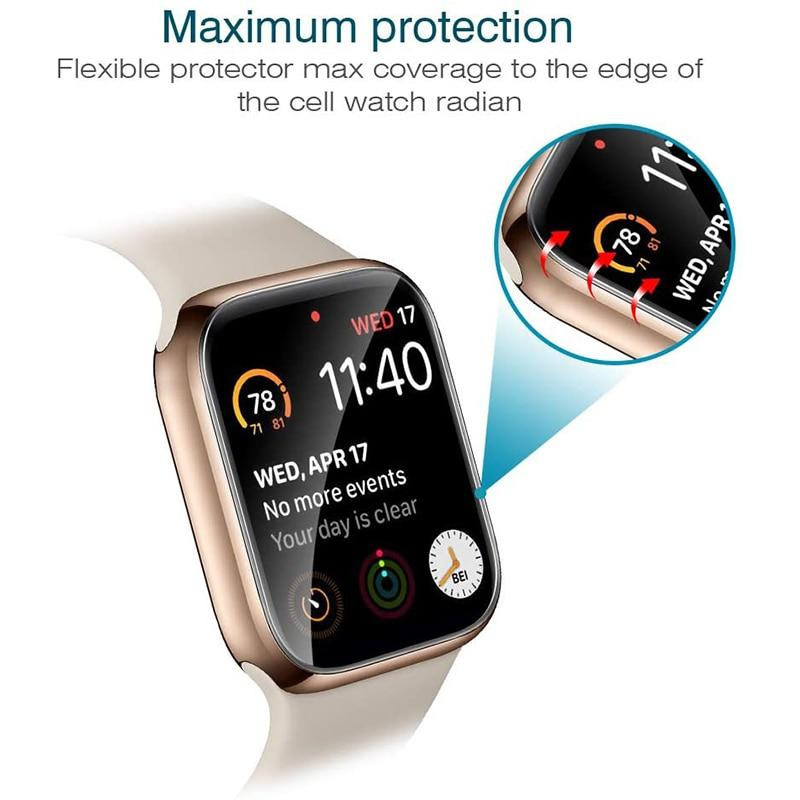 Ahowie Displayschutzfolie für Apple Watch Series 8 7 6 5 4 3 2 Ultra SE, transparent - Bild 2
