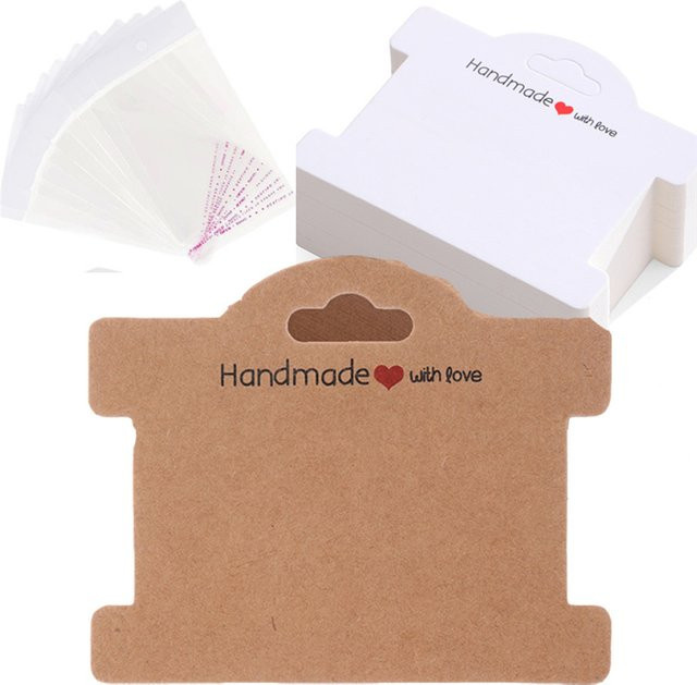 20 Sets Aclovex Papier-Armbänder als Kartenhalter und Schmuckdisplay mit selbstklebenden Taschen, B/H: 9,7 x 8 cm - Bild 1