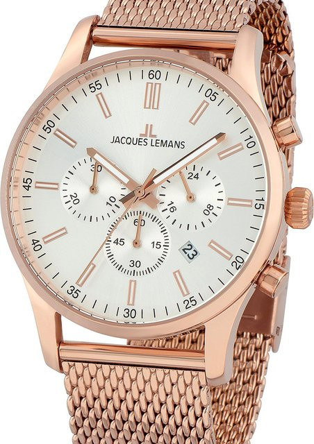 Jacques Lemans Chronograph, Quarz, Edelstahl, 42 mm, Herren - Bild 1