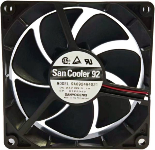 Sanyo Denki 2-Draht-Server-Lüfter 9A0924H4021 Schwarz B/T/H: 92 x 92 x 25 mm - Bild 1